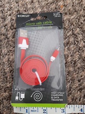 E-Circuit High Speed Charging & Data Transfer Micro USB Cable 29 in 2.5' Foot Ft