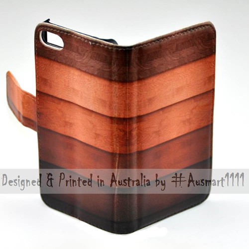 Funda tipo billetera con estampado de madera para teléfono móvil Apple iPhone Series - Imagen 3 de 3