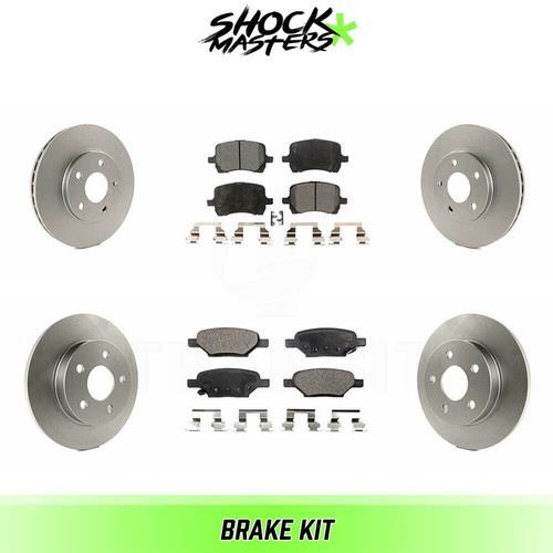 Front & Rear Ceramic Brake Pad & Coated Rotor Kit for 20062007 Pontiac