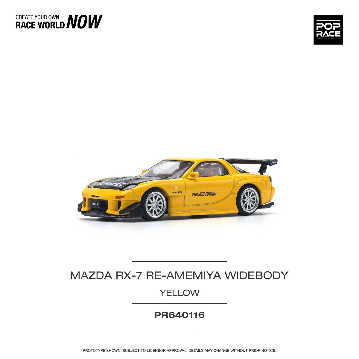 POPRACE マレーシア限定 MAZDA RX7 RE-AMEMIYA POPRACE 1:64 MAZDA RX-7 (FD3S) RE-AMEMIYA WIDEBODY METALLIC