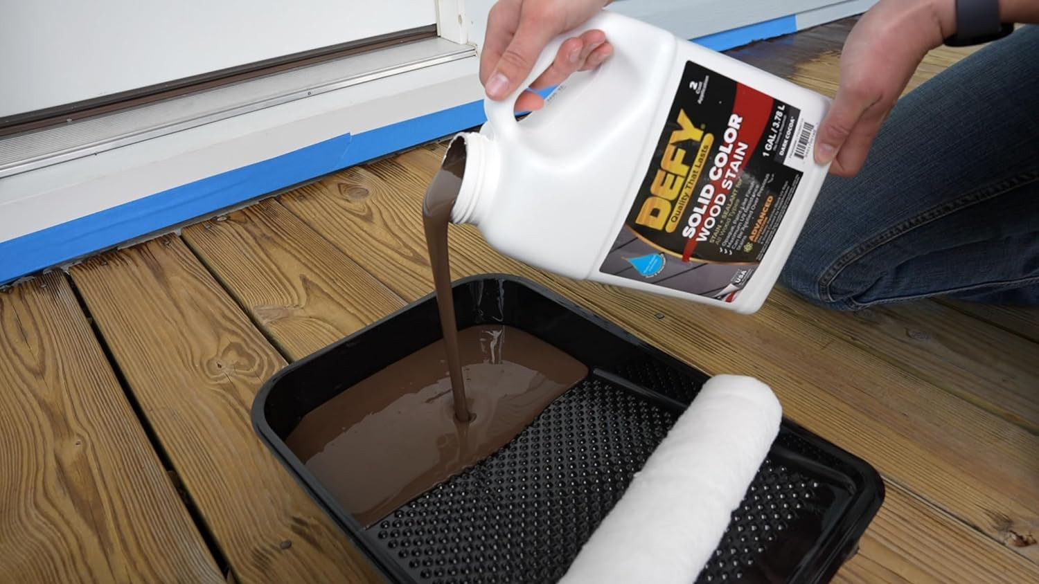 1 Deck Wood Deck Paint and Sealer Advanced Solid Color Deck Stain