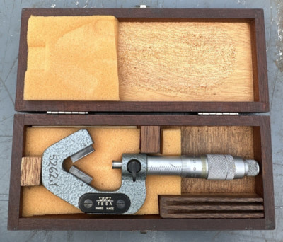 Tesa Swiss V Anvil Slant Line Metric Micrometer 5-20mm Machinist Tool Maker