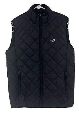Men's M New Balance Full Zip Tech Puffer Vest Black Wind Men's M New Balance Full Zip Tech Puffer Vest Black Wind