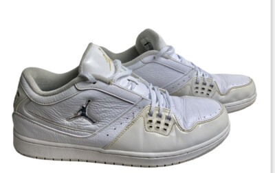 Nike Triple White Air Jordan 1 Low Cut Men\'s Sneakers 350610-105 Size 11 Nike Triple White Air Jordan 1 Low Cut 350610-105 Mens Size  main image 4