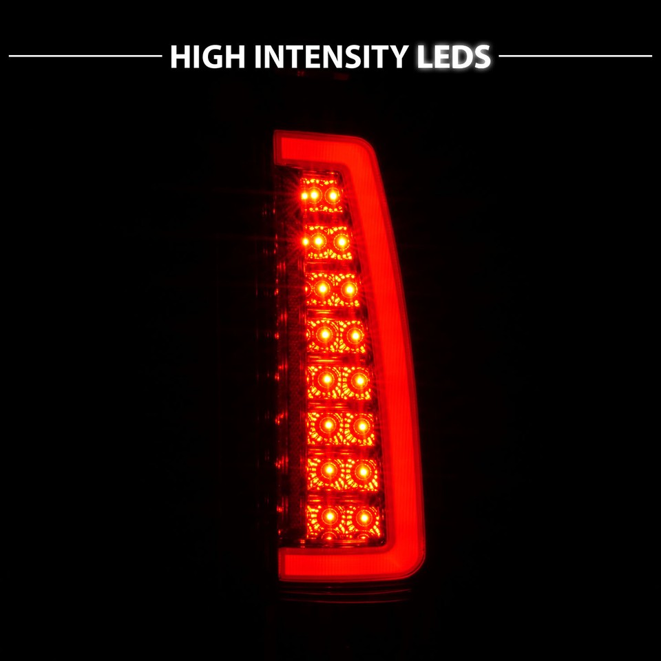 Jeu De Feux Arrière Pour Chevrolet Blazer GMC C10 Silverado Suburban 1988-1998 - Chrome, Rouge, DOT