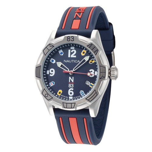 Orologio Uomo NAUTICA TIN CAN BAY NAPTCF204 Bracciale Acciaio Nero Sub 100mt