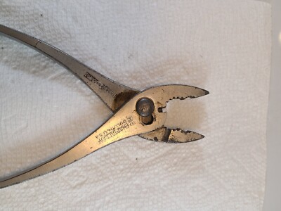 Vintage DIAMALLOY Duluth H18 8'' Slip Joint Pliers Horseshoe Logo USA