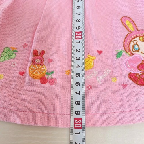 Mezzo Piano One Piece Pink Berrie-chan Rabbit Strawberry KIDS Approx. H 100cm JP - Picture 22 of 24