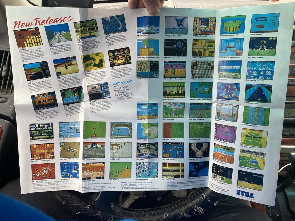 1988 Sega Master After Burner Promo Poster Fold Out -Original 16.75”x 11.5”in - Image 4 of 4