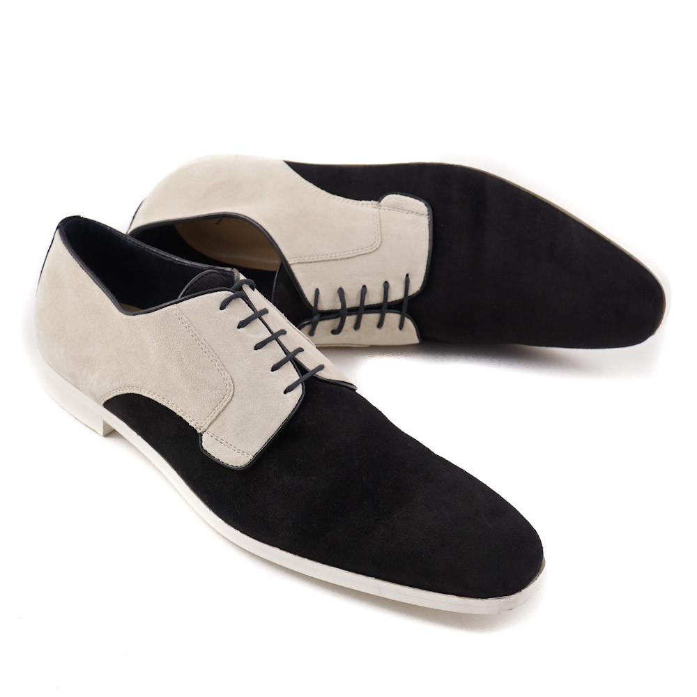SAOLA Scarpe Derby US 7 5 nuove $595 SUTOR MANTELLASSI nere avorio scamosciate leggere