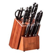 VEVOR Bloc Couteau Universel Vide Support à Couteaux Cuisine en Bois 25 Fentes