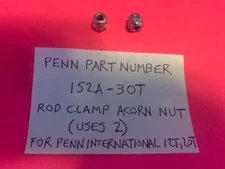 PENN PART NUMBER 152A-30T STAINLESS STEEL ACORN NUTS SOLD BY THE PAIR NEW