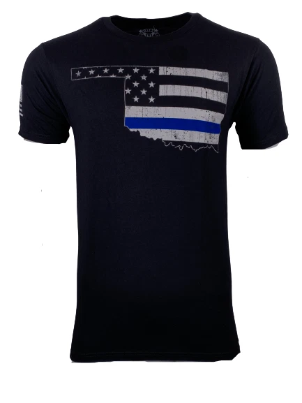 Howitzer Style Men's T-Shirt OKLAHOMA Black Military Grunt S M L XL 2XL 3XL