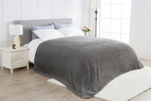 Flannel Sherpa Throw For Sofa Couch Bed Warm Living Room Waffle Texture Blanket - Picture 31 of 54
