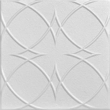 A La Maison Ceilings R82 Circles and Stars Foam Glue-Up Ceiling Tile (256 Sq. Ft