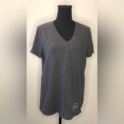 Michael Michael Kors- Short sleeve Grey shirt with silver MK details Size L