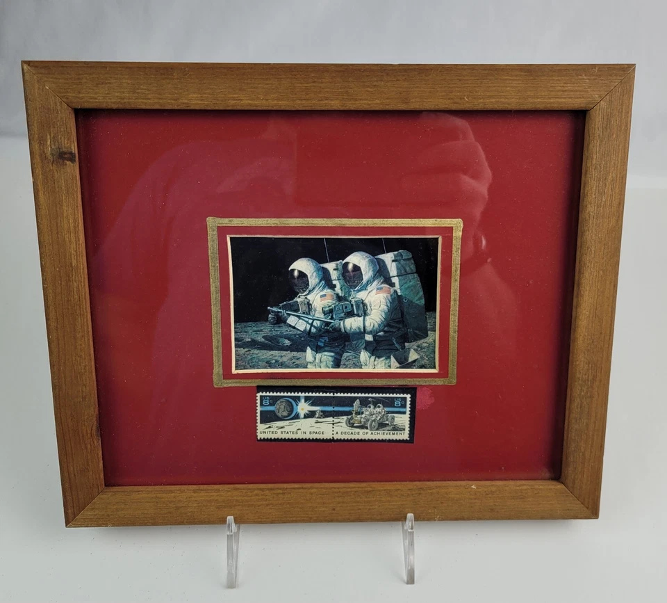 1971 United States In Space A Decade Of Achievement Framed 8 Cent Stamps 11 x 9 - Image 2 of 4