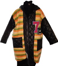 SEE MORE Jacke Überwurf offen Orange gestreift Kaputze Hingucker Big size