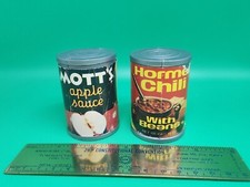 Vintage Hormel Chili w/ Beans  Mott's Apple Sauce Pretend Play Toy Canned Food
