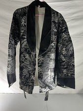 Authentic Japanese Kimono House Jacket .. Ornate Oriental Detailing Size .. Med