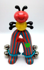 VTG Parents Battat 8" Bug Bells Starts Bright Rattle Bells Colorful Toy