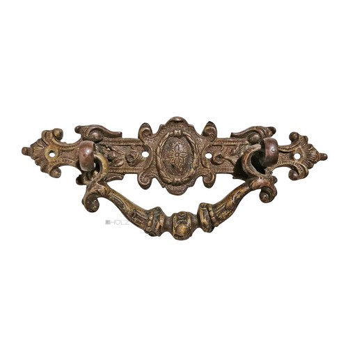 Möbelbeschläge antik alt Jugendstil Messing Griff Schlossblende - Bild 8 von 29