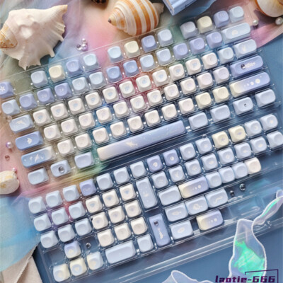 Aquarium of Dreams 133 Keycaps Cherry QX3 PBT Dye-sub Key for Cherry MX Keyboard