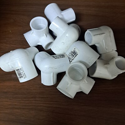 (9) CHARLOTTE  90 Elbow Reducer Side Outlet PVC Sch40 3/4'' x 1/2'' 414-101