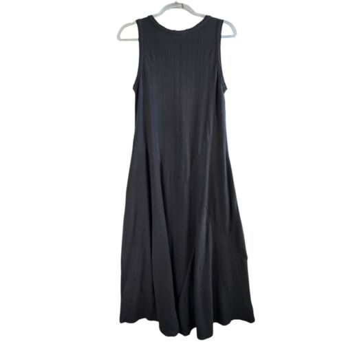 Lagenlook Minimalist Soft Surroundings Bailey Maxi Sleeveless Gray Dress M Boho - Picture 2 of 8