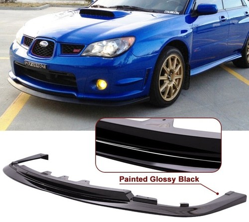 For Subaru Impreza Hawkeye STi 06-07 Models | Front Splitter Spoiler Gloss Black - Picture 2 of 3