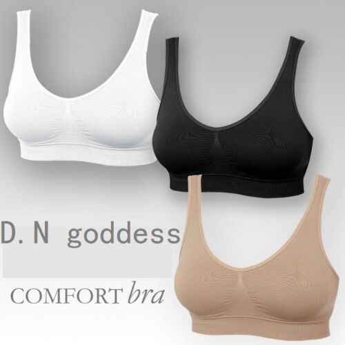 NEW WOMENS BRA WIREFREE BRALETTE COMFORT SEAMLESS SPORTS BRA S M L XL XXL XXXL - Picture 1 of 20