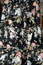 Crowson Curtains Pair Lined  Floral Fabric 78"Wide  x  58" Long Heavy  Excellent