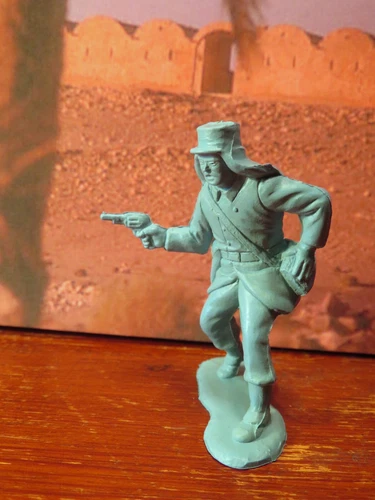 Vintage Marx  60mm Captain Gallant legionnaire figure. Running with pistol