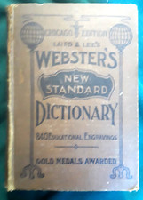 Chicago Ed. Laird, Lee's Webster?s New Standard Dictionary 840 Engravings 1925