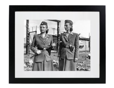 World War 2 WW2 German SS Female PRISON GUARDS Matted & Framed
