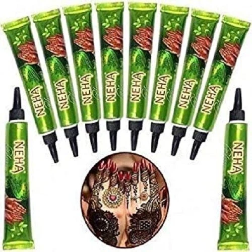 Лучшая травяная быстрая хна Neha Mehandi конусы натуральные травяные сильные темно-красные трубки - Изображение 2 из 4