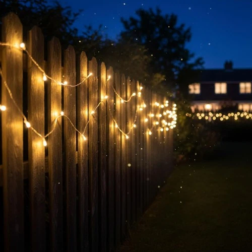 Solar Wire 100 LED Firefly Lights - Decorative Copper Garden Outdoor Lighting