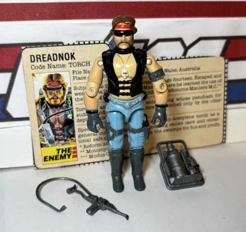 GI Joe Torch 1985 v1 *100% COMPLETE w/File Card, Excellent!* Dreadnok ARAH VTG