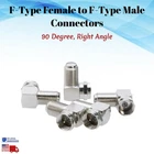 90 Degree Right Angle F Female to Male Connector Coax Adapter TV  F-Type M/F Lot