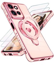 Liufcx Cute Plated Gold Phone Case for Moto G 2026/Moto G Play 2026, Pink