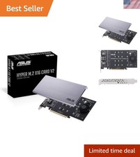 Advanced Asus Hyper M.2 PCIe 3.0 Card with Stylish Heatsink - 128 Gbps NVMe