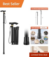 Adjustable 36-Inch Aluminum Walking Cane   Lightweight  Ergonomic for Travel