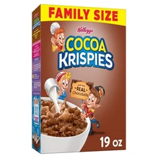 Kellogg's Cocoa Krispies Breakfast Cereal, Kids Snacks, Family Breakfast 19 OZ