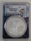 2025 PCGS MS 70 SILVER EAGLE 1 OZ EAGLE LABEL COIN SKU 972977.70/51054355