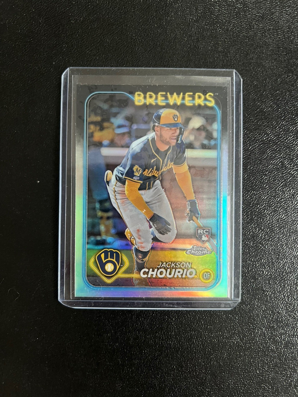 2024 Topps Chrome Jackson Chourio Refractor RC Rookie #161 Brewers