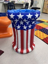 Inflatable Patriotic Cooler USA Flag July Forth Labor Day Memorial Day Elections