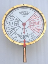 VINTAGE GRAND LAITON BENDIX BROOKLYN NY NAVIRES ÉMAIL MOTEUR COMMANDE TÉLÉGRAPHE MARINE