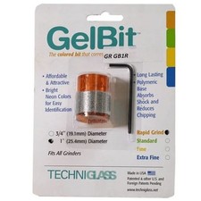 1" Techniglass Diamond GelBit Grinder Bit Rapid Coarse 80/100 Grit