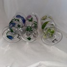 Set Of 3 Royal Danube Crystal Floral Ice Tea/Water Glasses  Signed 8 in — photo 6