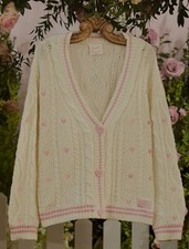 Taylor Swift Lover Pink Heart Cardigan Authentic OFFICIAL sz M/L Oversize NEW